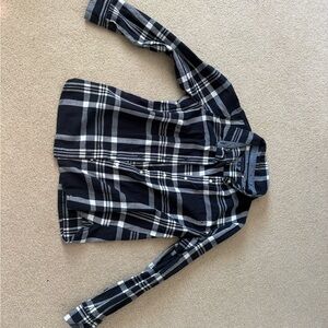 Tommy Hilfiger Black and White Plaid Shirt